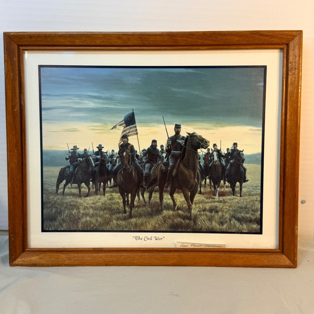Sheridans Men Union General Philip Sheridan Civil War Framed Art Print 16x12